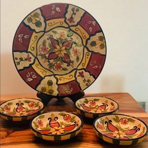 Pier1: 4 dipping bowls & plate “Vallarta”